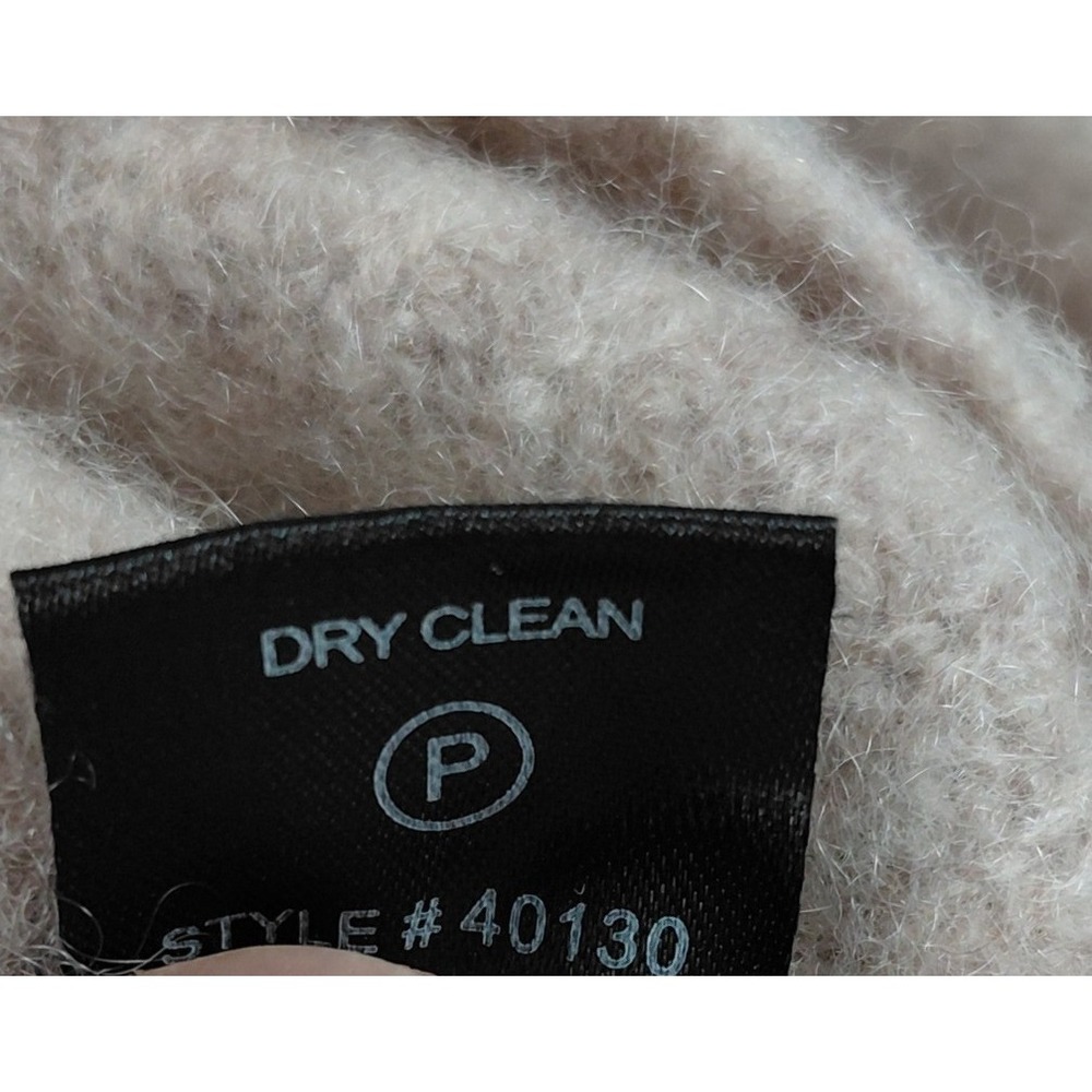 360Cashmere Womens 100% Cashmere Cropped Crew Neck Sweater Oatmeal Beige 40130 M - Picture 5 of 7